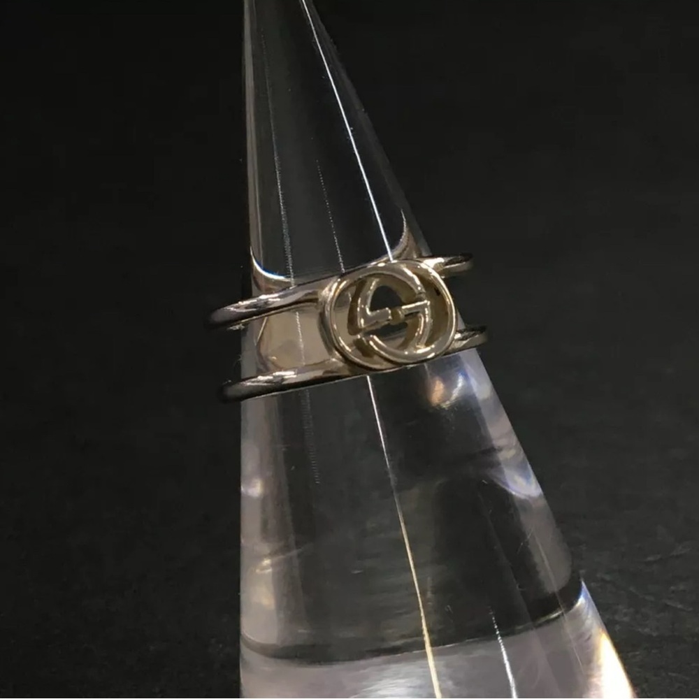 Authentic GUCCI Interlocking G Ring ISO sz: 5
